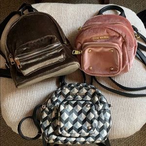 (3) Steve Madden Mini Backpacks